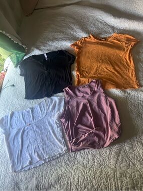 Zara Mixed Short Sleeve & Tank Top Bundle - Black, Orange, Pink, White